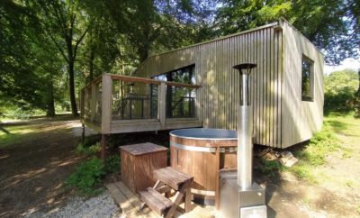 Lodge terrasse avec spa privé Etape EN FORET Normandie